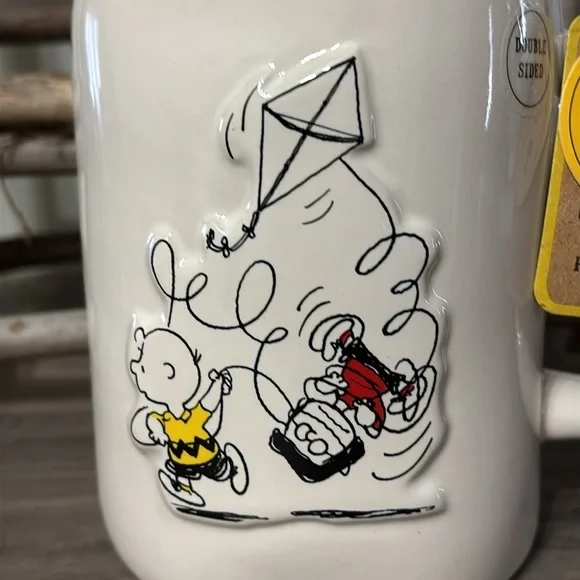 NWT! PEANUTS X RAE DUNN EVERYTHING SEEMS FINE CHARLIE BROWN DOUBLE-SIDED MUG - Picture 9 of 12